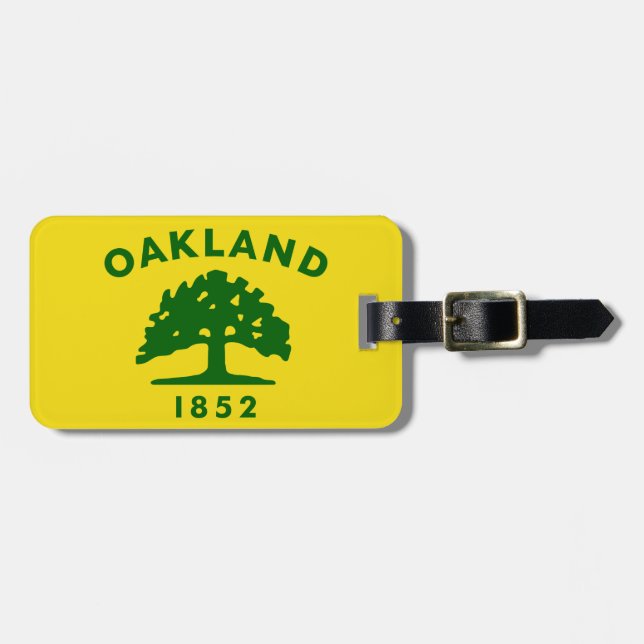 Etiqueta De Bagagem Bandeira de Oakland, Califórnia (Frente Horizontal)
