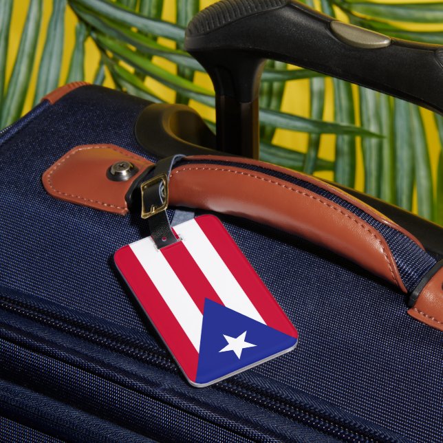 Etiqueta De Bagagem Bandeira de Porto Rico (Frente Insitu 1)