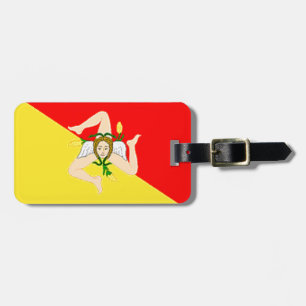 Etiqueta De Bagagem Bandeira de Sicília (Italia)