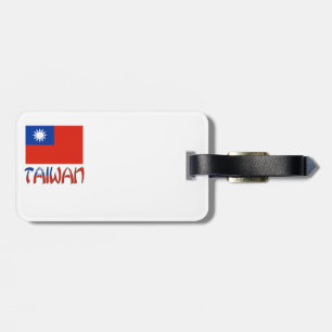 Etiqueta De Bagagem Bandeira de Taiwan e Taiwan