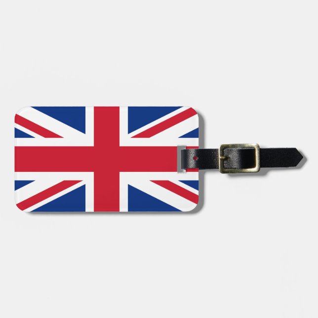 Etiqueta De Bagagem Bandeira de Union Jack (Frente Horizontal)