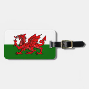 Etiqueta De Bagagem Bandeira de Wales - o Tag vermelho da