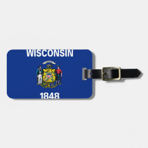 Etiqueta De Bagagem Bandeira de Wisconsin