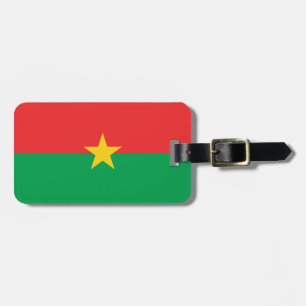 Etiqueta De Bagagem Bandeira do Burkina Faso Bagagem com correia de co