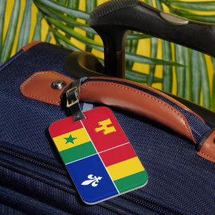 Etiqueta De Bagagem bandeira do crioulo da Louisiana