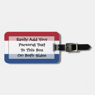 Etiqueta De Bagagem Bandeira do Dutch Easy ID Personal