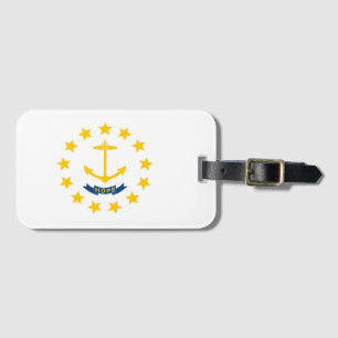 Etiqueta De Bagagem Bandeira do Estado de Rhode Island, EUA