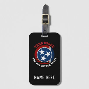 ETIQUETA DE BAGAGEM BANDEIRA DO ESTADO DO VOLUNTÁRIO DO TENNESSEE