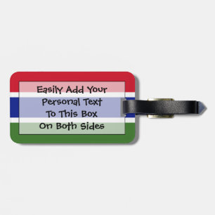 Etiqueta De Bagagem Bandeira do Gâmbia Easy ID Pessoal