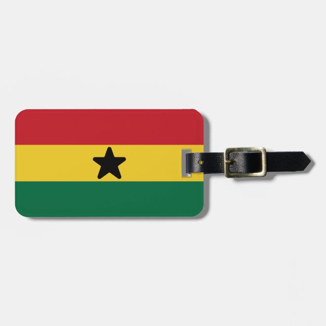 Etiqueta De Bagagem Bandeira do Gana (Frente Horizontal)