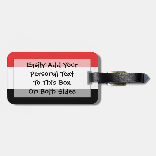 Etiqueta De Bagagem Bandeira do Iêmen Easy ID Pessoal (Traseira Horizontal)