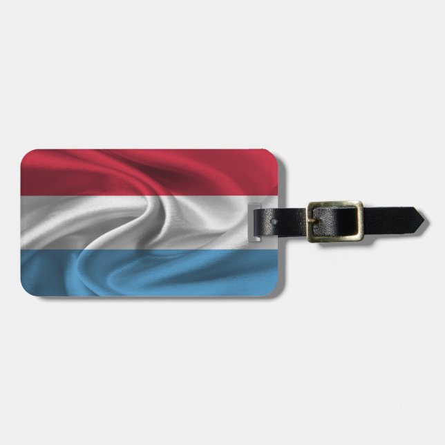 Etiqueta De Bagagem Bandeira do Luxemburgo (Frente Horizontal)