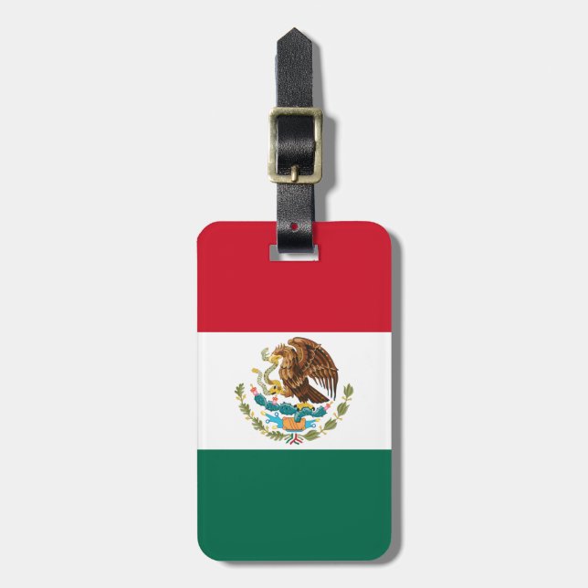 Etiqueta De Bagagem Bandeira do México, Bandera da República Mexicana (Frente Vertical)