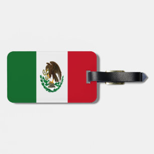 Etiqueta De Bagagem Bandeira do México Patriótico
