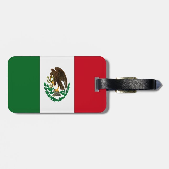 Etiqueta De Bagagem Bandeira do México Patriótico (Traseira Horizontal)
