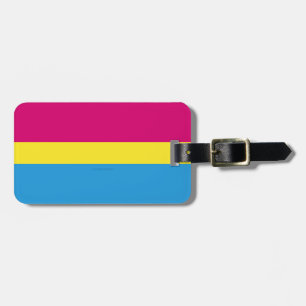 Etiqueta De Bagagem bandeira do orgulho pansexual SlipperyJoe rosa âmb