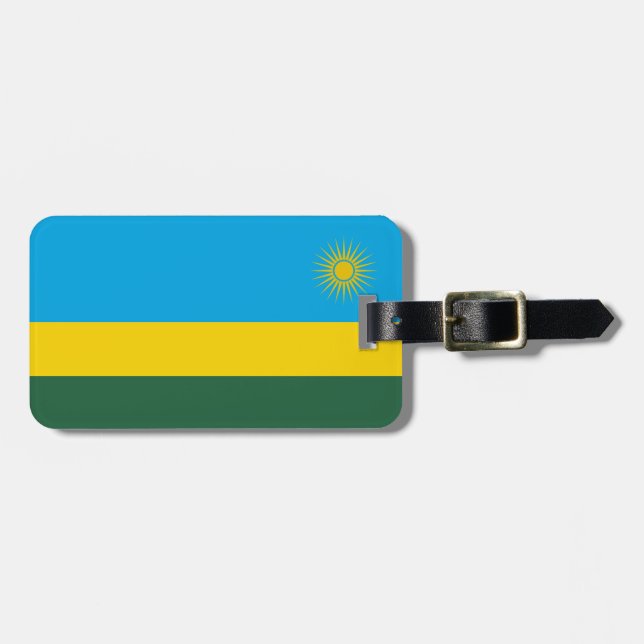 Etiqueta De Bagagem Bandeira do Ruanda (Frente Horizontal)