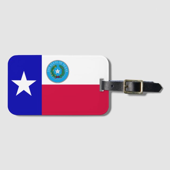 Etiqueta De Bagagem Bandeira do Texas (Frente Horizontal)