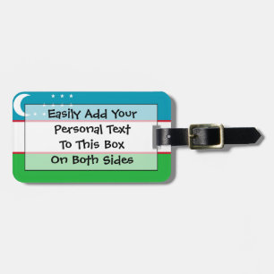 Etiqueta De Bagagem Bandeira do Usbequistão Easy ID Personal