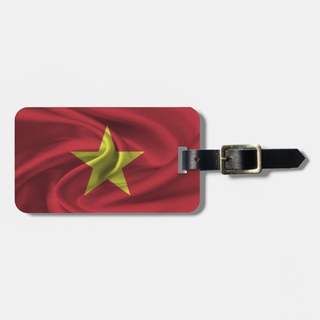 Etiqueta De Bagagem Bandeira Do Vietname (Frente Horizontal)