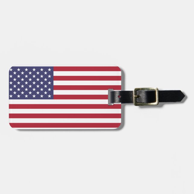 Etiqueta De Bagagem bandeira dos EUA (Frente Horizontal)