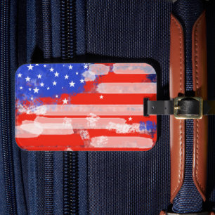 Etiqueta De Bagagem bandeira dos EUA