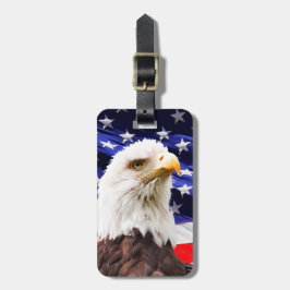Etiqueta De Bagagem Bandeira Eagle dos EUA