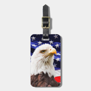 Etiqueta De Bagagem Bandeira Eagle dos EUA