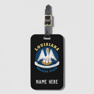 ETIQUETA DE BAGAGEM BANDEIRA ESTADUAL LOUISIANA PELICAN
