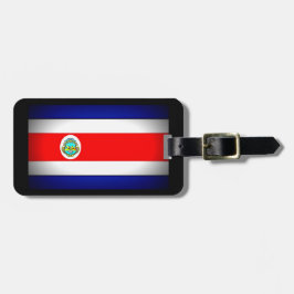 Etiqueta De Bagagem Bandeira Estilizada da Costa Rica