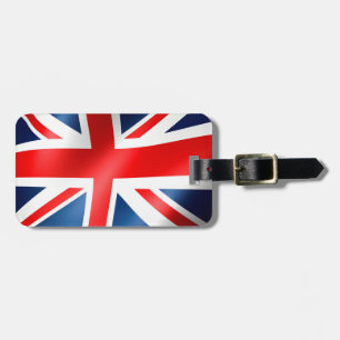 Etiqueta De Bagagem Bandeira inglesa para bagagem — Esteira de couro