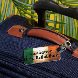 Etiqueta De Bagagem Bandeira Irlandesa Gallagher