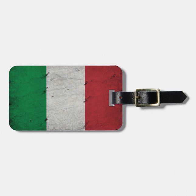 Etiqueta De Bagagem bandeira italiana (Frente Horizontal)