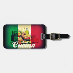 Etiqueta De Bagagem Bandeira italiana Cucina