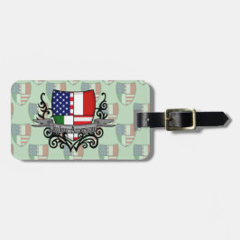 Etiqueta De Bagagem Bandeira Italiano-Americana do protetor
