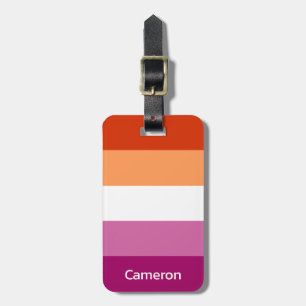 Etiqueta De Bagagem Bandeira Lésbica Personalizada