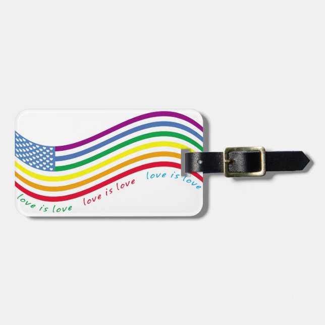 Etiqueta De Bagagem bandeira LGBT (Frente Horizontal)