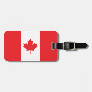 Etiqueta De Bagagem Bandeira lisa de Canadá