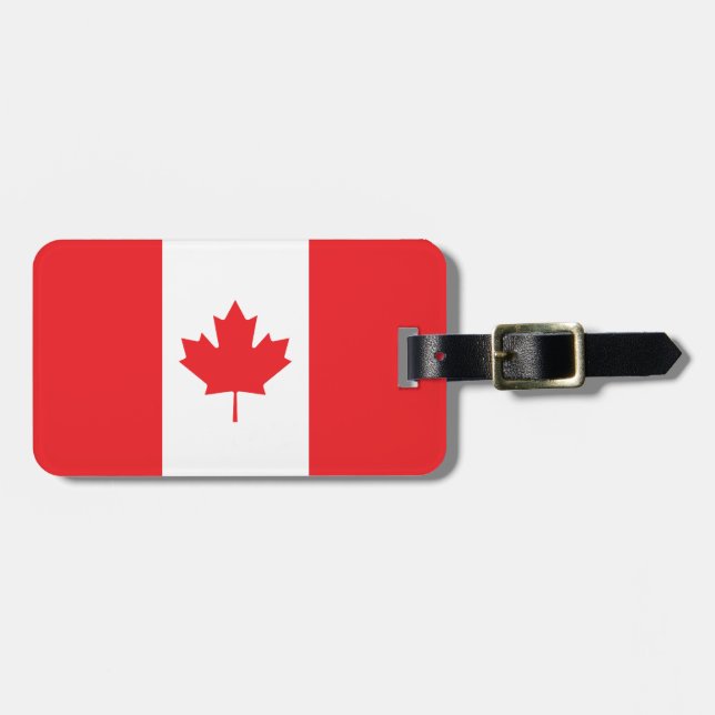 Etiqueta De Bagagem Bandeira lisa de Canadá (Frente Horizontal)