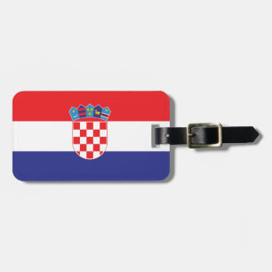 Etiqueta De Bagagem Bandeira lisa de Croatia