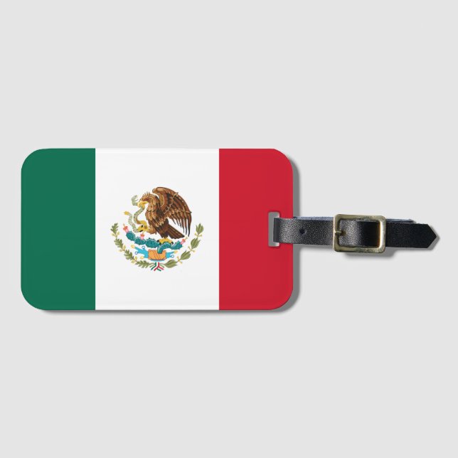 Etiqueta De Bagagem Bandeira mexicana - Bandeira do México (Frente Horizontal)