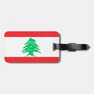 Etiqueta De Bagagem Bandeira moderna do libanês do teste padrão