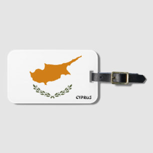 Etiqueta De Bagagem Bandeira Nacional de Chipre Patriótica