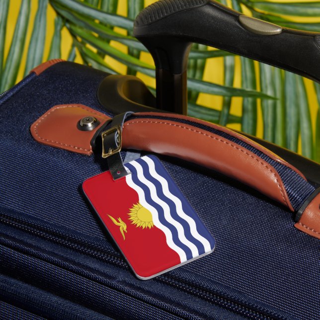 Etiqueta De Bagagem bandeira quiribatiana (Frente Insitu 1)