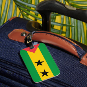 Etiqueta De Bagagem Bandeira São Tomé e Príncipe