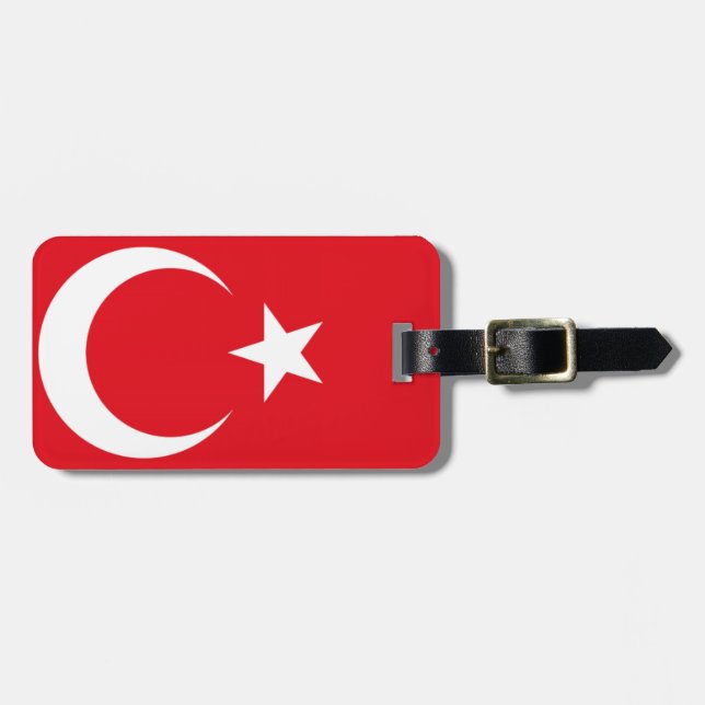 Etiqueta De Bagagem Bandeira turca (Frente Horizontal)