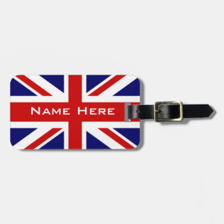 Etiqueta De Bagagem Bandeira U.k Muito Legal A Union Jack Com Monogram