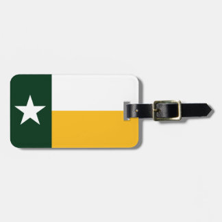 Etiqueta De Bagagem Bandeira verde e Dourado de Texas
