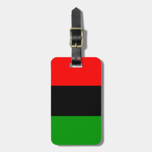 Etiqueta De Bagagem Bandeira Vermelha, Preta, Verde Pan-Africana