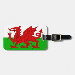 Etiqueta De Bagagem Bandeira Welsh / Wales - Imagem de Alta Qualidade 